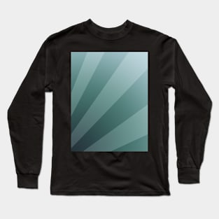 Aqua Diagonal Stripes Long Sleeve T-Shirt